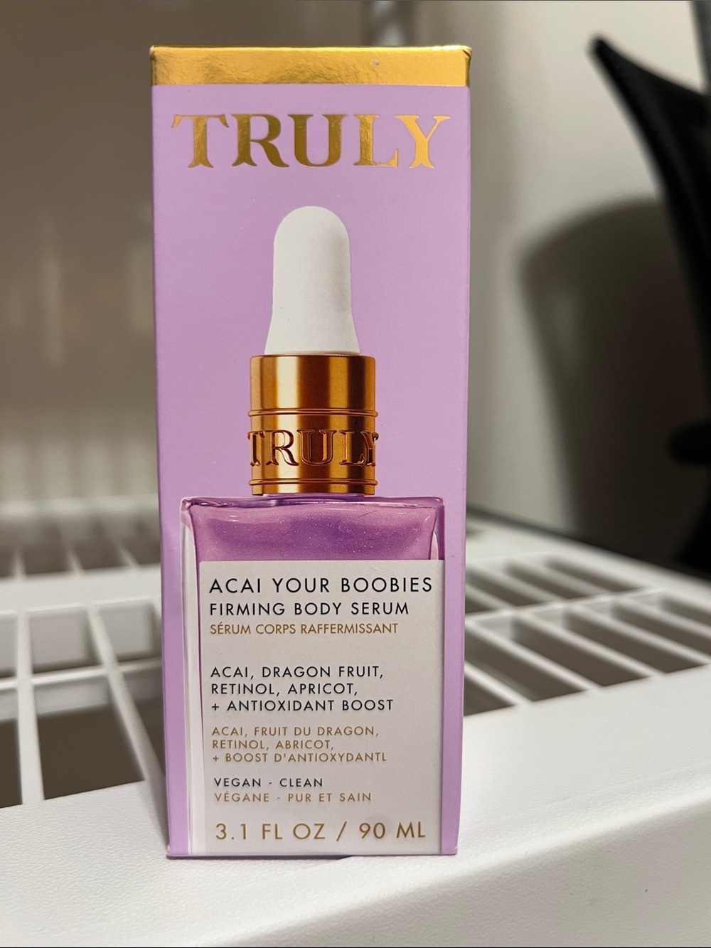 TRULY Pink & Gold Acai Your Boobies Firming Body Serum Box